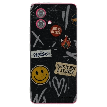 Picasee silikonowe przeźroczyste etui na Motorola Moto G84 5G - STICKERS x TAGS
