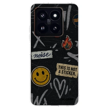 Picasee silikonowe przeźroczyste etui na Xiaomi 14 Pro - STICKERS x TAGS