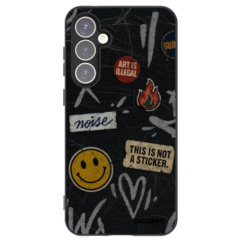 Picasee silikonowe czarne etui na Samsung Galaxy S23 FE S711B - STICKERS x TAGS