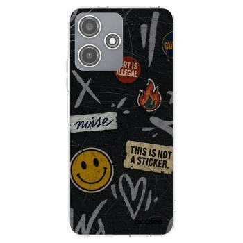 Picasee silikonowe przeźroczyste etui na Xiaomi Redmi 12 5G - STICKERS x TAGS