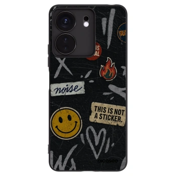 Picasee silikonowe czarne etui na Xiaomi Redmi 13C 4G - STICKERS x TAGS