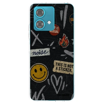 Picasee silikonowe przeźroczyste etui na Motorola Edge 40 Neo - STICKERS x TAGS