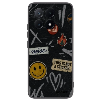 Picasee silikonowe czarne etui na Xiaomi Poco X6 Pro - STICKERS x TAGS
