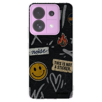 Picasee silikonowe przeźroczyste etui na Xiaomi Redmi Note 13 Pro 5G - STICKERS x TAGS