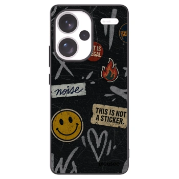 Picasee silikonowe czarne etui na Xiaomi Redmi Note 13 Pro+ 5G - STICKERS x TAGS