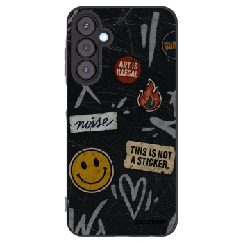 Picasee silikonowe czarne etui na Samsung Galaxy A25 A256B 5G - STICKERS x TAGS