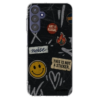 Picasee silikonowe przeźroczyste etui na Samsung Galaxy A15 A155F 4G - STICKERS x TAGS
