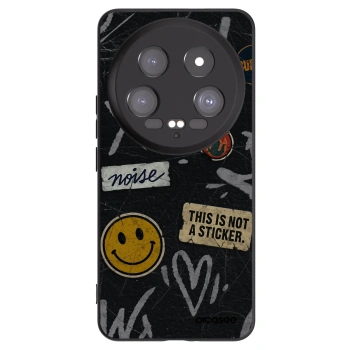 Picasee silikonowe czarne etui na Xiaomi 14 Ultra - STICKERS x TAGS