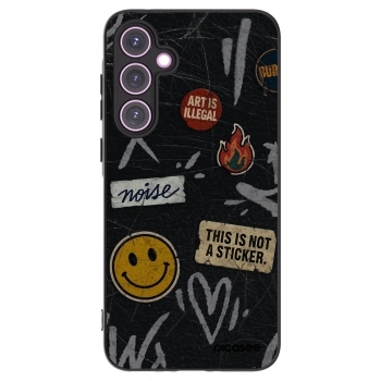 Picasee silikonowe czarne etui na Samsung Galaxy A35 5G A356B - STICKERS x TAGS