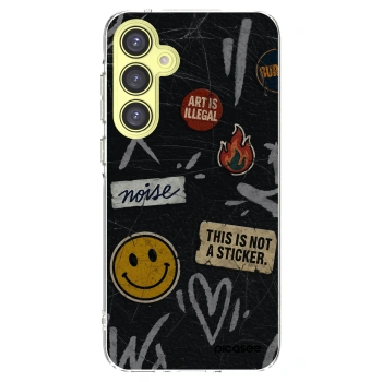 Picasee silikonowe przeźroczyste etui na Samsung Galaxy A35 5G A356B - STICKERS x TAGS