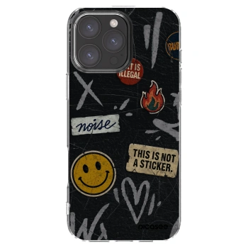 Picasee silikonowe przeźroczyste etui na Apple iPhone 16 Pro Max - STICKERS x TAGS