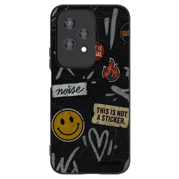Picasee silikonowe czarne etui na Honor 200 Lite - STICKERS x TAGS