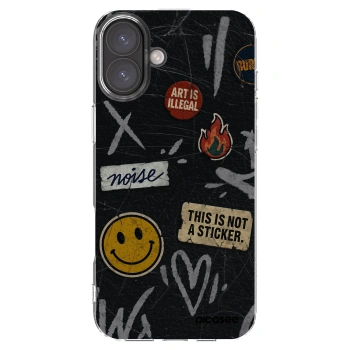 Picasee silikonowe przeźroczyste etui na Apple iPhone 16 Plus - STICKERS x TAGS