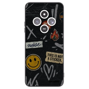 Picasee silikonowe czarne etui na Xiaomi Redmi 14C - STICKERS x TAGS