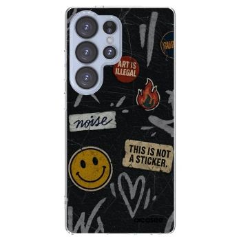 Picasee silikonowe przeźroczyste etui na Samsung Galaxy S25 Ultra 5G - STICKERS x TAGS
