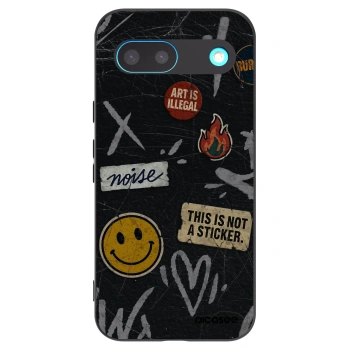 Picasee silikonowe czarne etui na Google Pixel 8 - STICKERS x TAGS