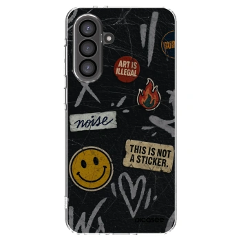 Picasee silikonowe przeźroczyste etui na Samsung Galaxy A56 5G A566B - STICKERS x TAGS