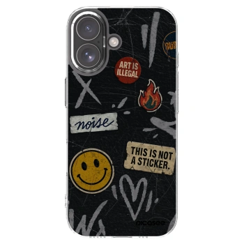 Picasee silikonowe przeźroczyste etui na Apple iPhone 17 - STICKERS x TAGS