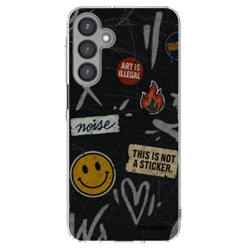 Picasee silikonowe przeźroczyste etui na Samsung Galaxy A16 4G - STICKERS x TAGS