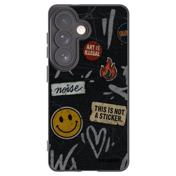 Picasee silikonowe czarne etui na Samsung Galaxy S26 - STICKERS x TAGS