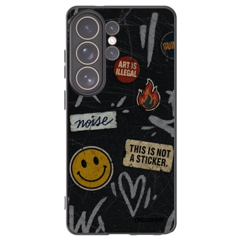 Picasee silikonowe czarne etui na Samsung Galaxy S26 Ultra - STICKERS x TAGS