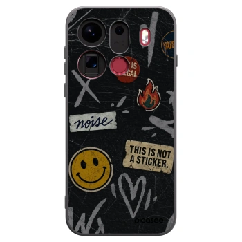 Picasee silikonowe czarne etui na OPPO Find X9 Pro - STICKERS x TAGS