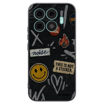 Picasee silikonowe czarne etui na Xiaomi 17T - STICKERS x TAGS