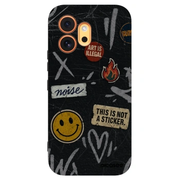Picasee silikonowe czarne etui na Honor 600 - STICKERS x TAGS