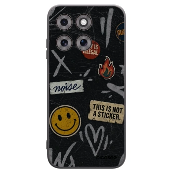 Picasee silikonowe czarne etui na Motorola Moto G77 - STICKERS x TAGS