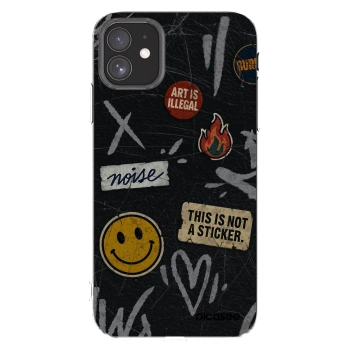 Picasee silikonowe przeźroczyste etui na Apple iPhone 11 - STICKERS x TAGS