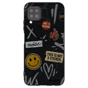 Picasee silikonowe czarne etui na Huawei P40 Lite - STICKERS x TAGS