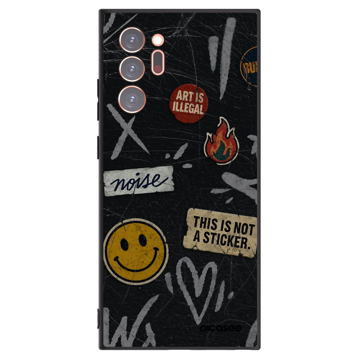Picasee silikonowe czarne etui na Samsung Galaxy Note 20 Ultra - STICKERS x TAGS