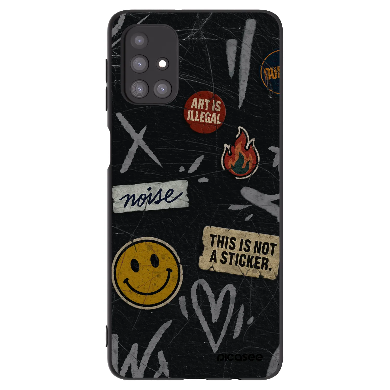 Picasee silikonowe czarne etui na Samsung Galaxy M31s - STICKERS x TAGS