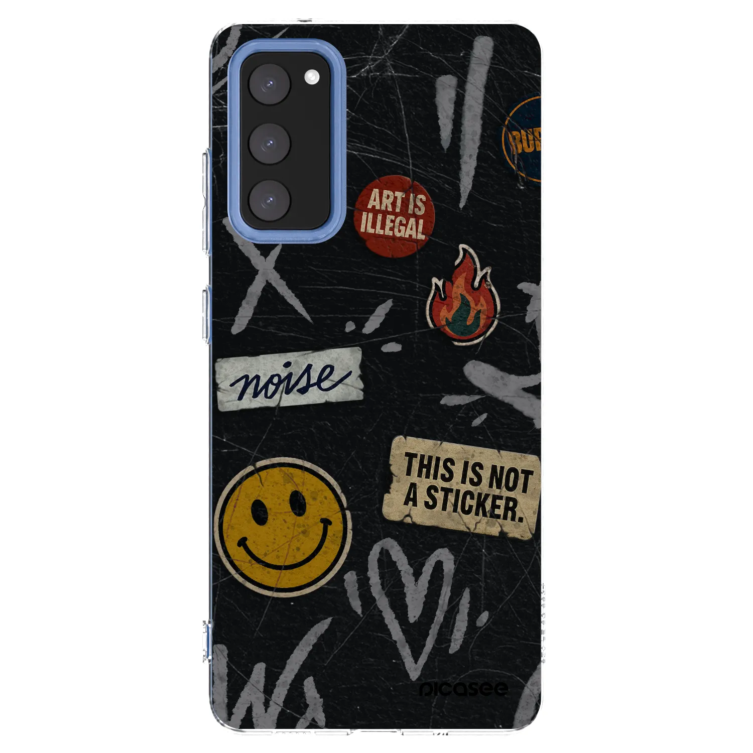 Picasee silikonowe przeźroczyste etui na Samsung Galaxy S20 FE - STICKERS x TAGS