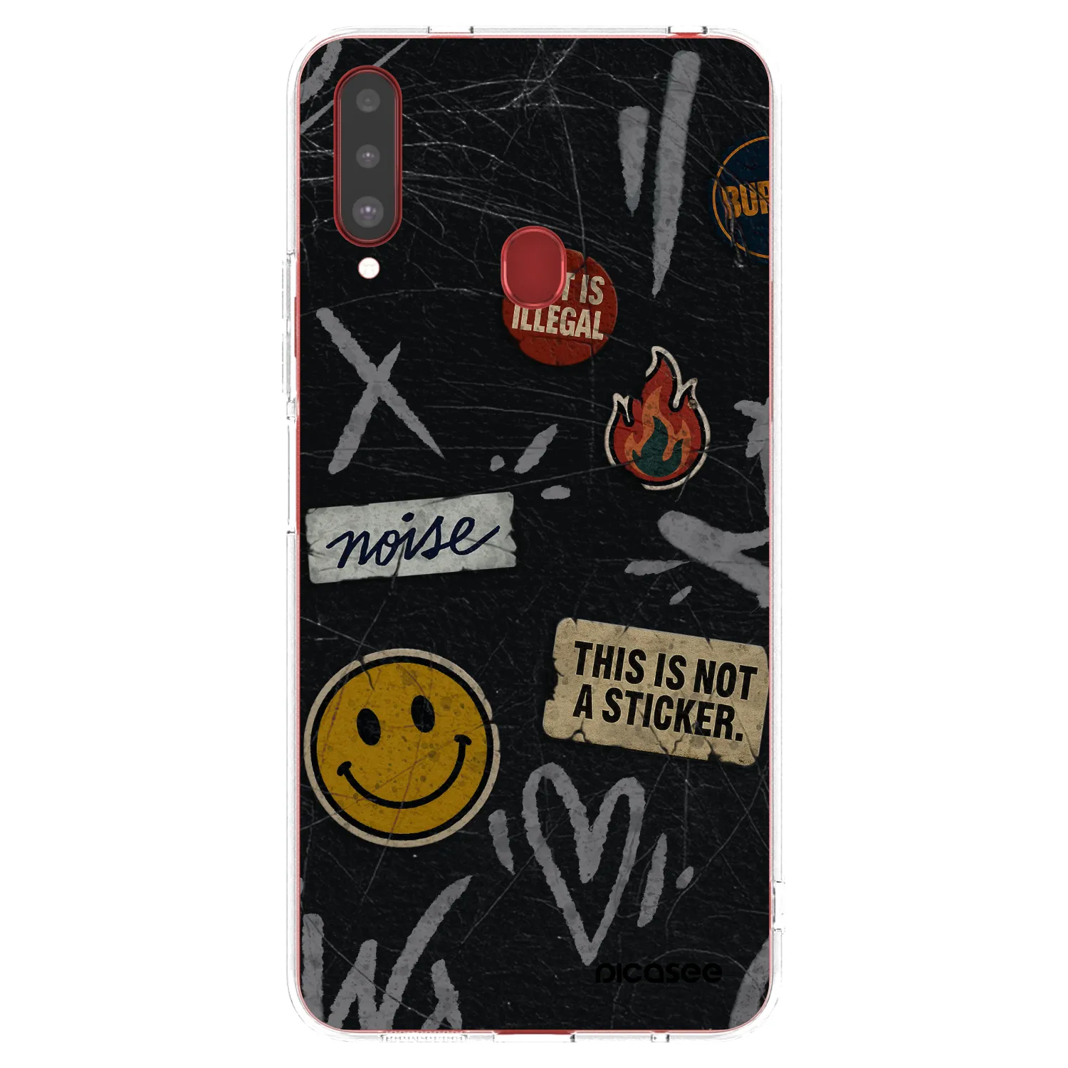 Picasee silikonowe przeźroczyste etui na Samsung Galaxy A20s - STICKERS x TAGS