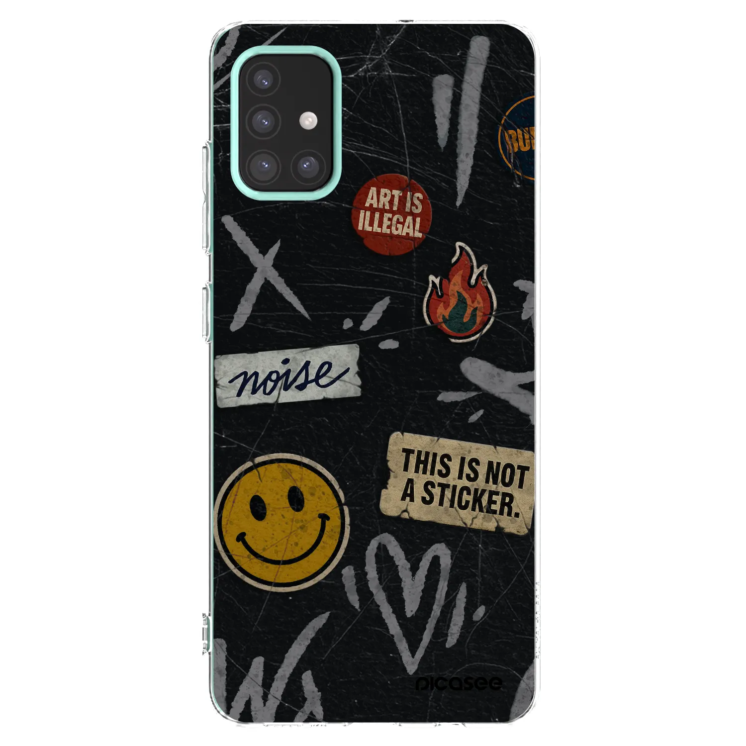 Picasee silikonowe przeźroczyste etui na Samsung Galaxy M31s - STICKERS x TAGS