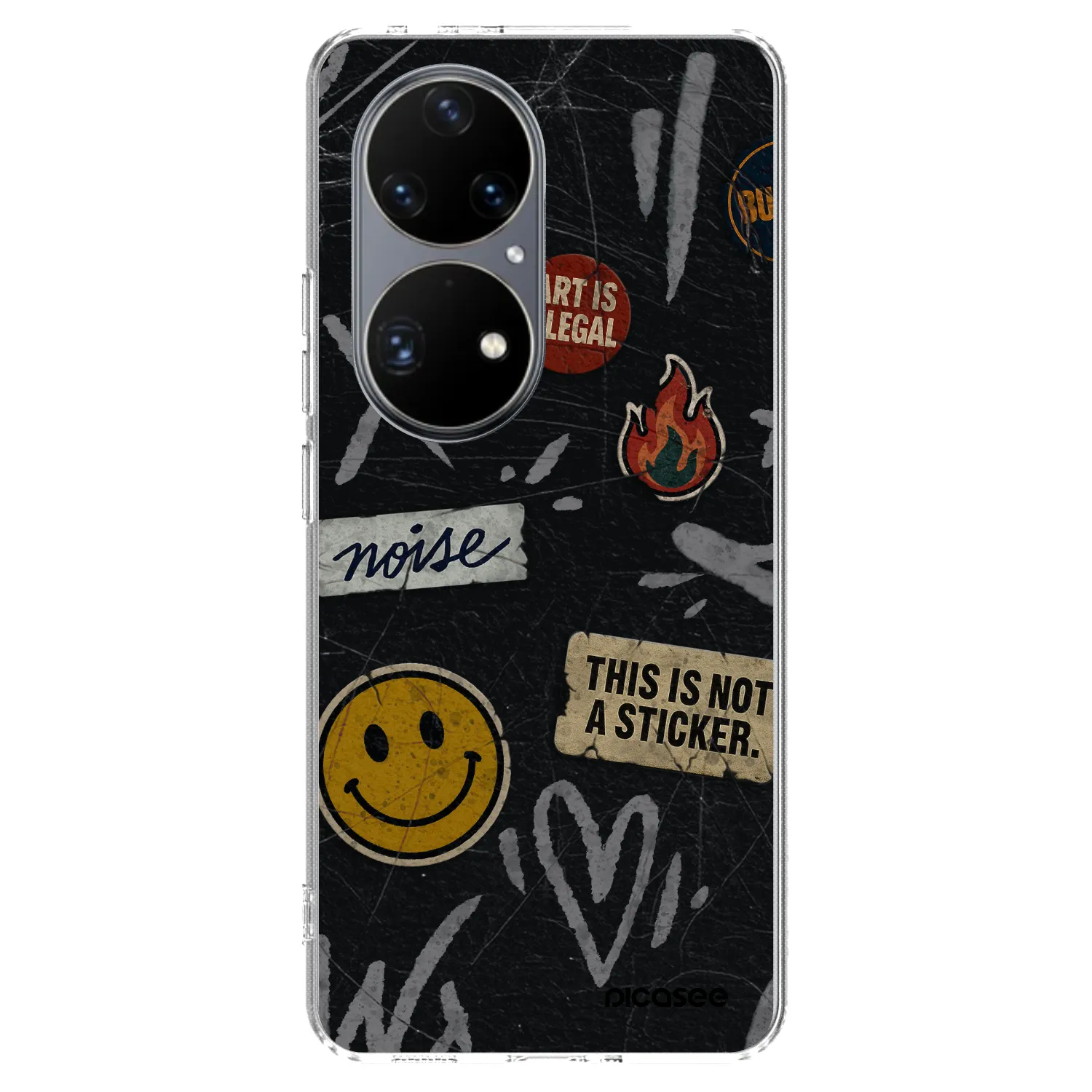 Picasee silikonowe przeźroczyste etui na Huawei P50 - STICKERS x TAGS