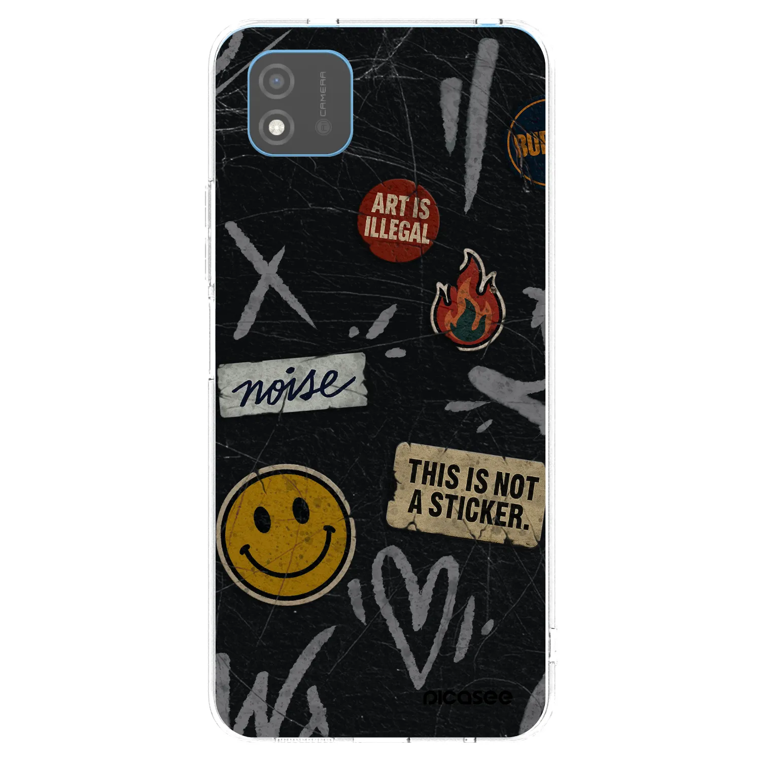 Picasee silikonowe przeźroczyste etui na Realme C11 (2021) - STICKERS x TAGS