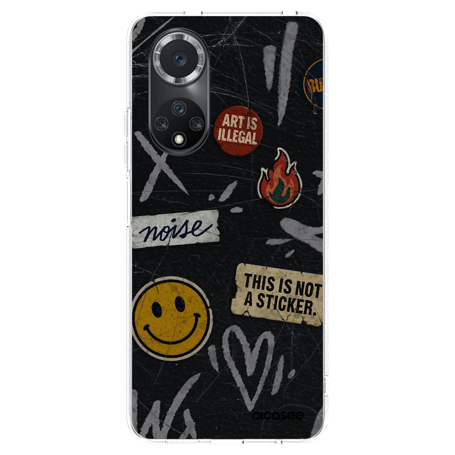 Picasee silikonowe przeźroczyste etui na Huawei Nova 9 SE - STICKERS x TAGS