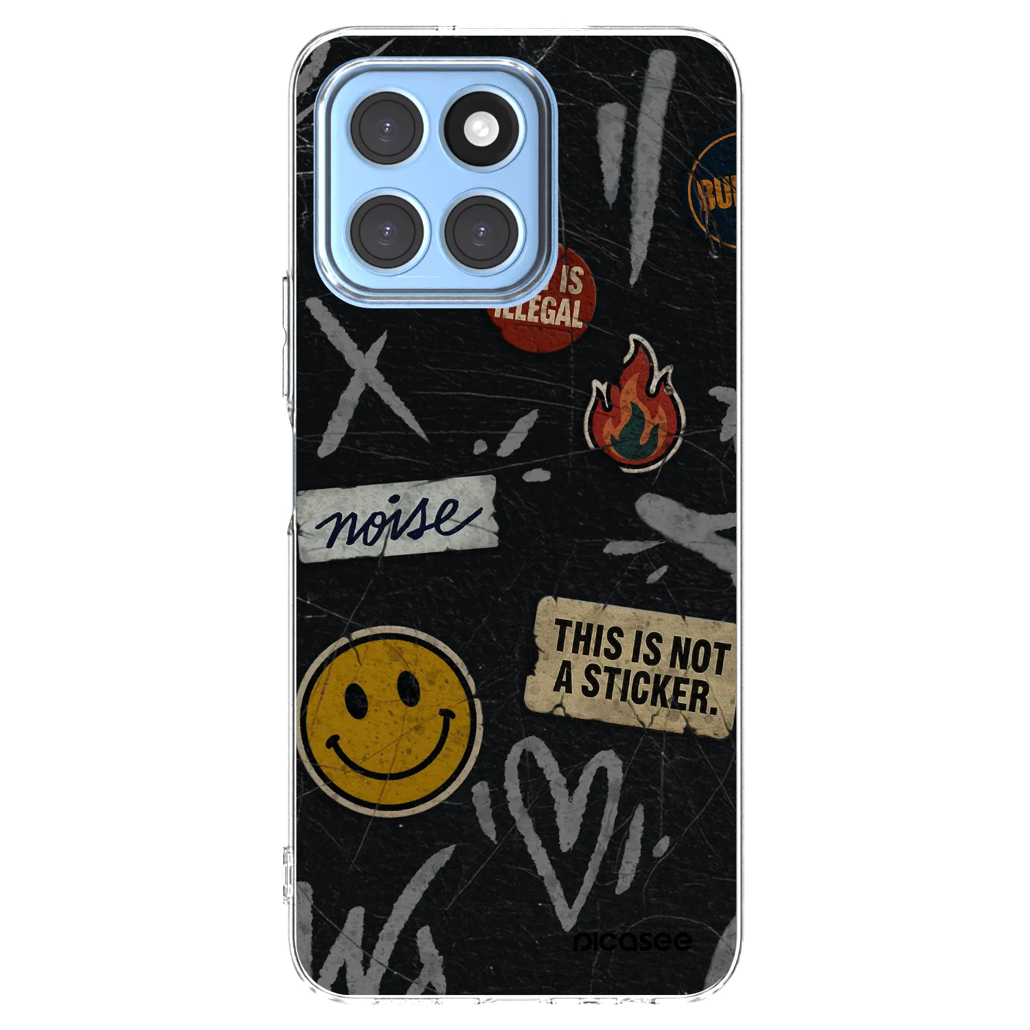 Picasee silikonowe przeźroczyste etui na Honor X6 - STICKERS x TAGS