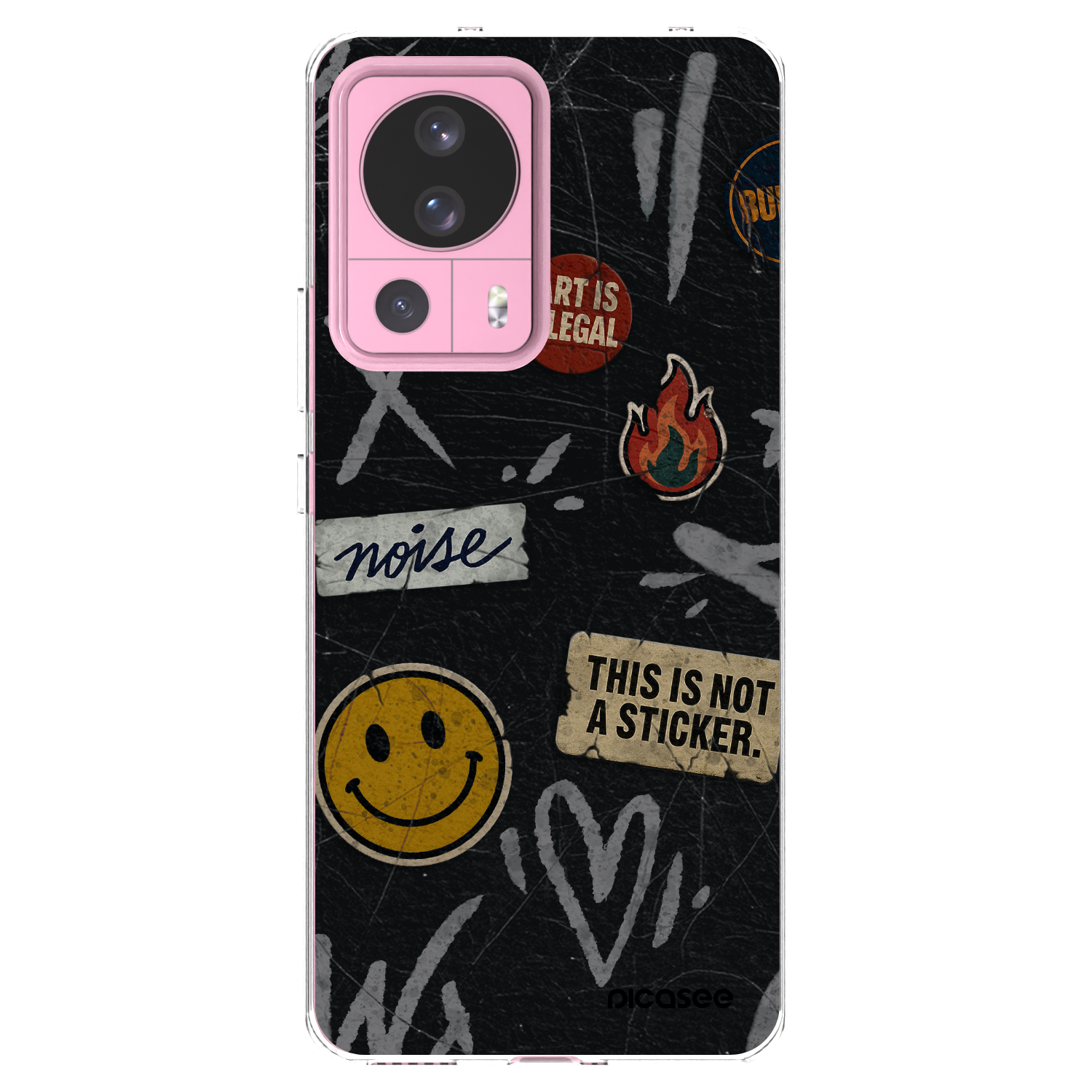 Picasee silikonowe przeźroczyste etui na Xiaomi 13 Lite - STICKERS x TAGS