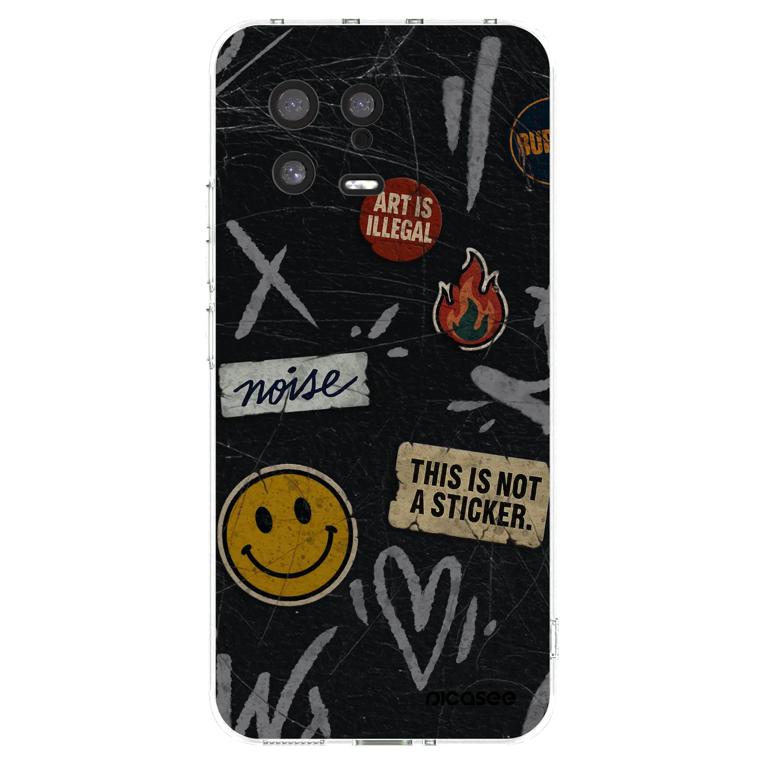 Picasee silikonowe przeźroczyste etui na Xiaomi 13 - STICKERS x TAGS