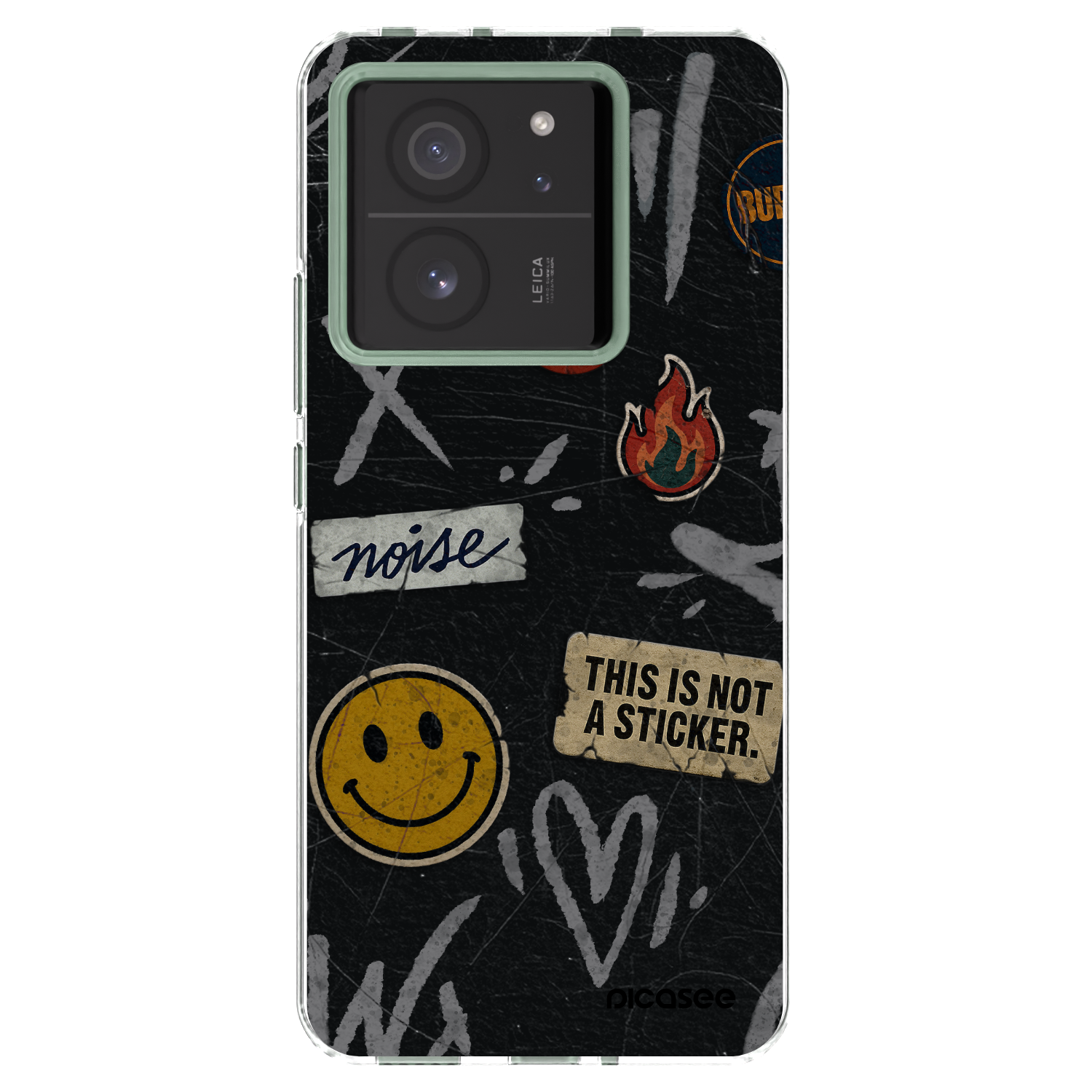 Picasee silikonowe przeźroczyste etui na Xiaomi 13T - STICKERS x TAGS