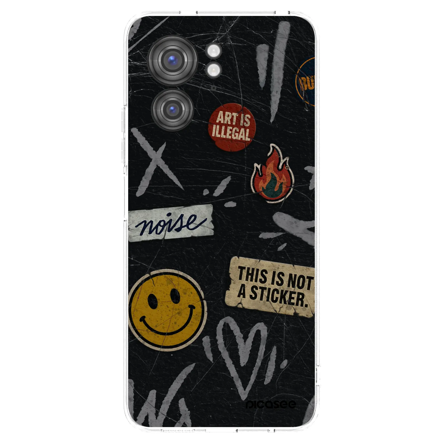 Picasee silikonowe przeźroczyste etui na Motorola Edge 40 - STICKERS x TAGS