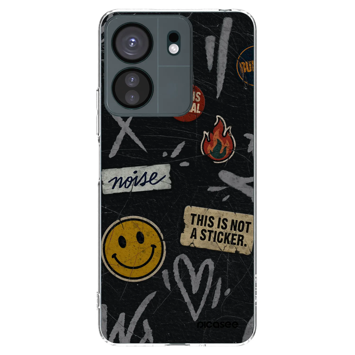 Picasee silikonowe przeźroczyste etui na Xiaomi Redmi 13C 4G - STICKERS x TAGS