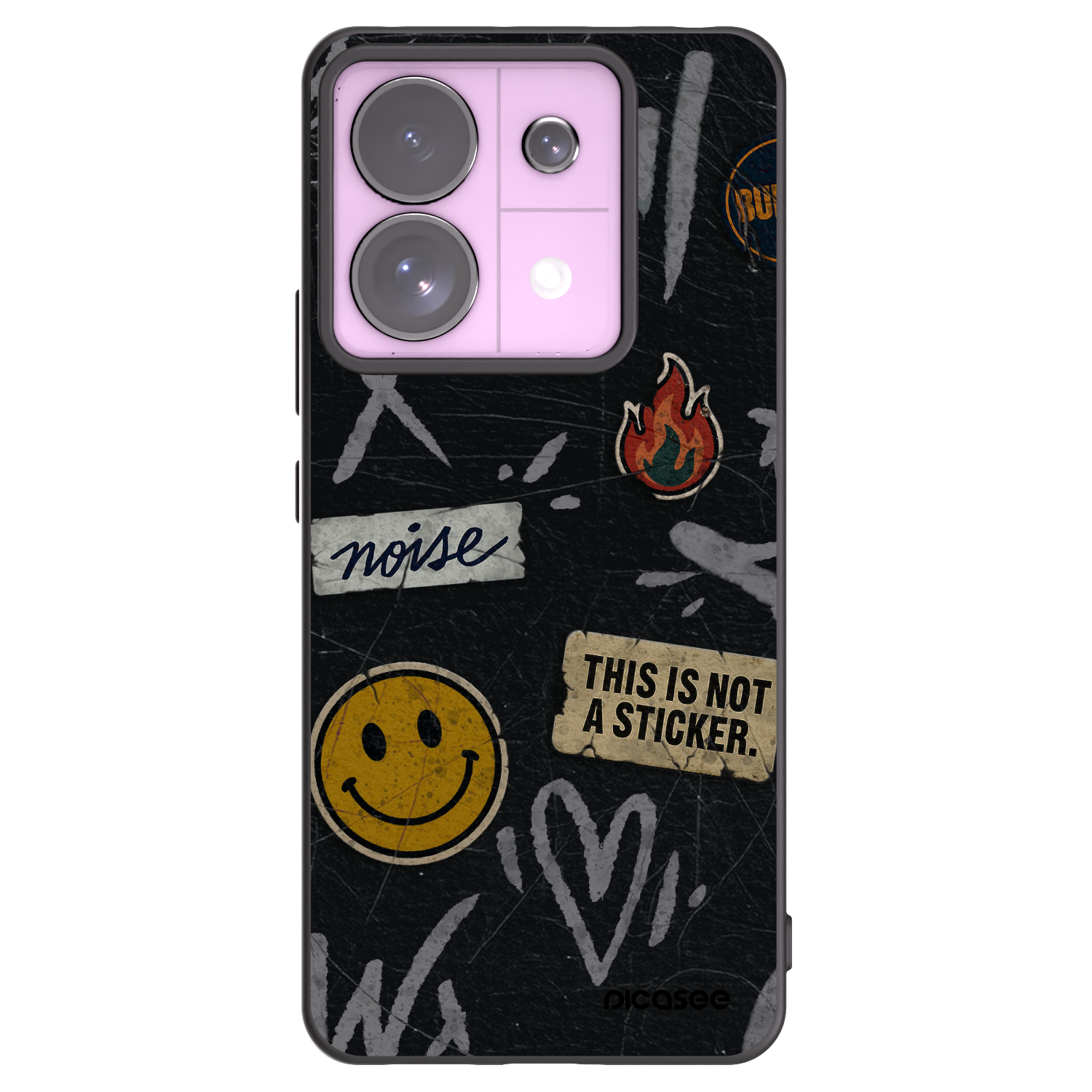 Picasee silikonowe czarne etui na Xiaomi Redmi Note 13 Pro 5G - STICKERS x TAGS
