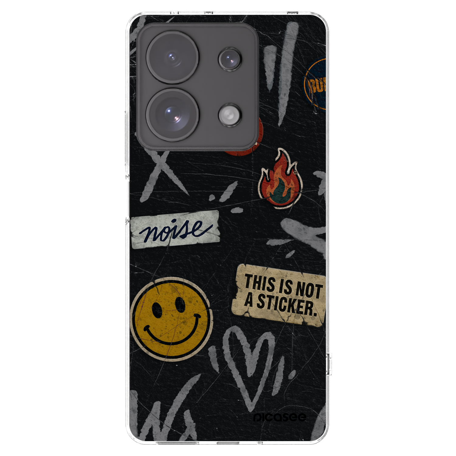 Picasee silikonowe przeźroczyste etui na Xiaomi Redmi Note 13 Pro 4G - STICKERS x TAGS