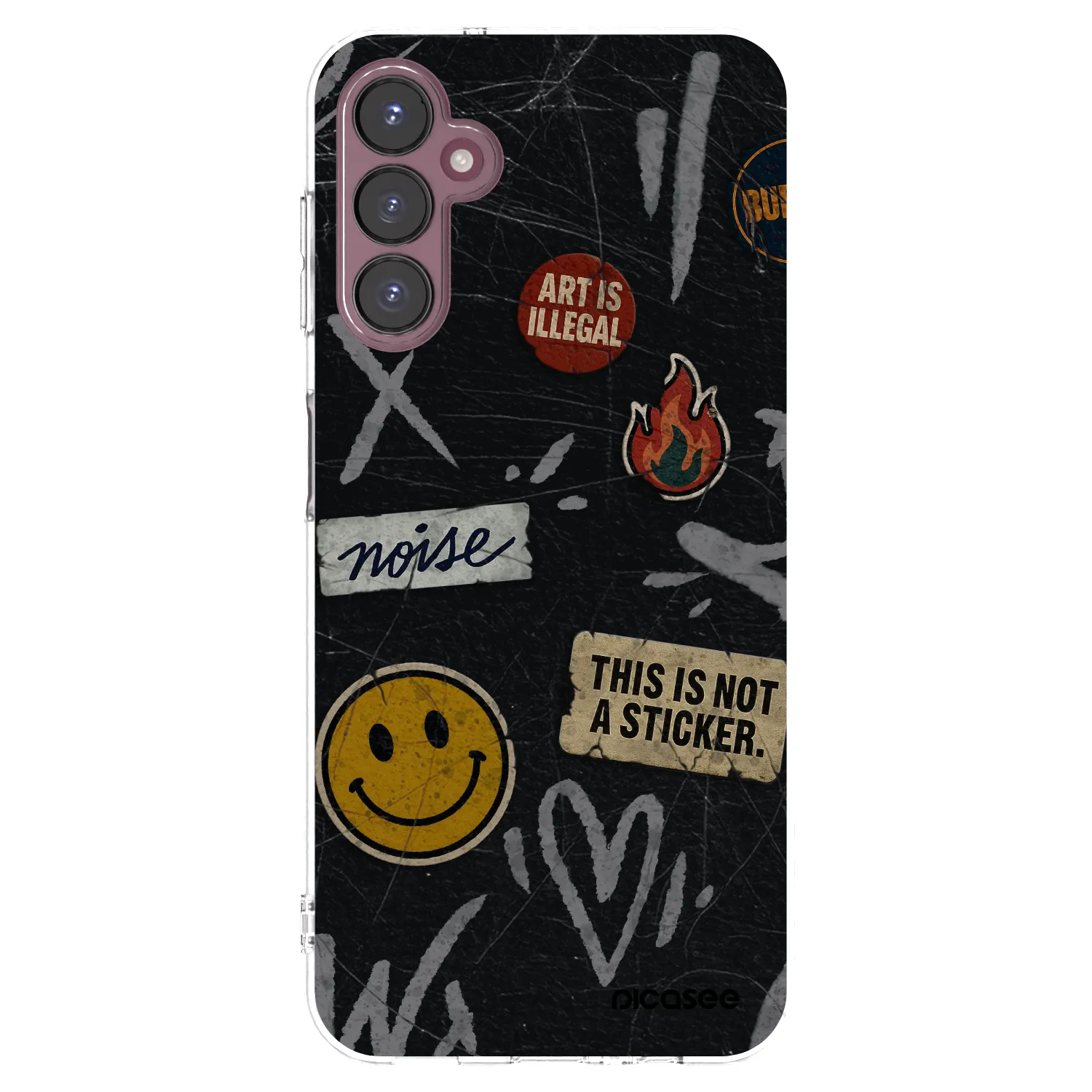 Picasee silikonowe przeźroczyste etui na Samsung Galaxy A05s A057G - STICKERS x TAGS