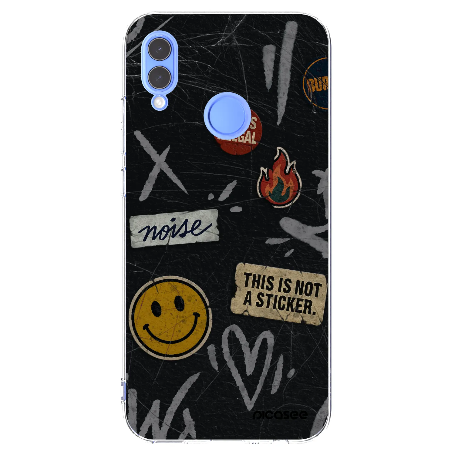 Picasee silikonowe przeźroczyste etui na Huawei P Smart 2019 - STICKERS x TAGS