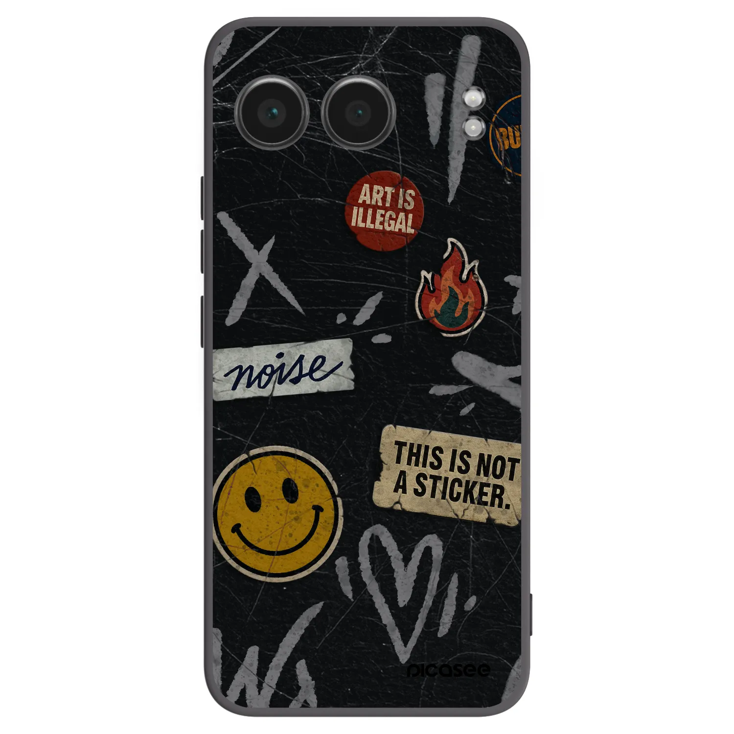 Picasee silikonowe czarne etui na OnePlus Nord 4 - STICKERS x TAGS
